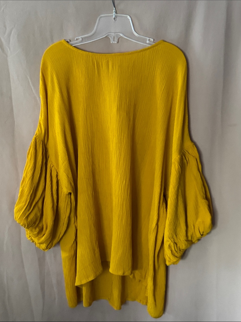 LOFT Golden Yellow Balloon Sleeve Tunic